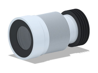 Удлинитель гибкий для унитаза АНИ Пласт K828 выпуск 110 мм 230-530 мм