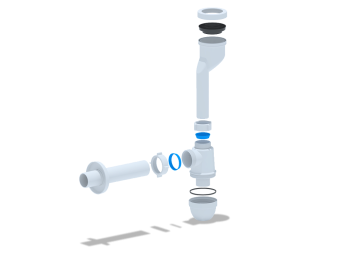 Сифон для писсуара АНИ Пласт U0104 40 мм с прямой трубой 40 мм