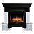 Портал Firelight Pietra Nuovo 30 камень сланец белый, шпон темный дуб