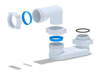 Сифон для ванны АНИ Пласт E000 1 1/2 дюйма 40 мм плоский без выпуска