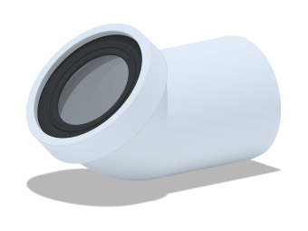 Труба фановая АНИ Пласт W4220 110 мм 45 градусов