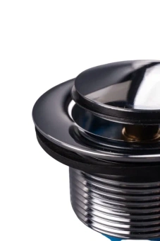 Сифон для ванны АНИ Пласт EC255 1 1/2 дюйма 40 мм клик-клак с переливом и гибкой трубой 40х50 мм