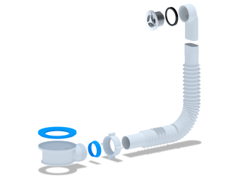 Адаптерное кольцо АНИ Пласт N420SR1 с круглым вертикальным переливом 22 мм