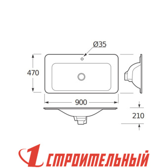 Раковина Armani/Roca Baia 3270C0910