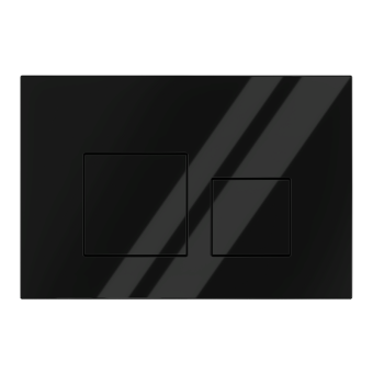 Клавиша смыва для скрытой инсталляции унитаза, АНИ Пласт, квадратная, черный глянцевый, WPG1633G