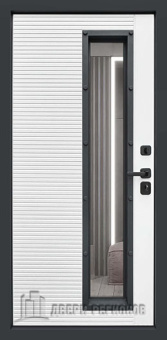 Дверь входная уличная RX-17 Термо, цвет Муар ral 7016, панель - rx-17 цвет ПВХ Белая матовая