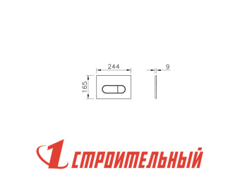 VITRA 740-2280 Панель смыва Poot Round,хром