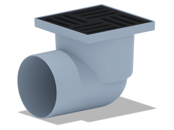 Трап для душа АНИ Пласт TA1116 горизонтальный нерегулируемый с выпуском 110 мм и чугунной решеткой 150х150 мм