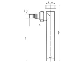 Отвод для стиральной машины АНИ Пласт M150 1 1/2 дюйма х 40 мм