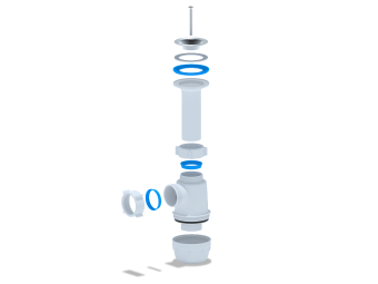 Сифон для мойки АНИ Пласт Грот A0500 1 1/2 дюйма 40 мм