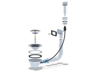 Перелив полуавтомат для мойки АНИ Пласт NM305S с прямоугольным вертикальным корпусом 3 1/2 дюйма