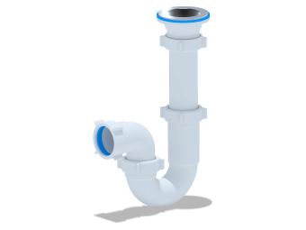 Сифон для мойки АНИ Пласт D0100 1 1/2 дюйма 40 мм прямоточный
