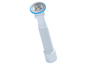 Сифон для мойки АНИ Пласт G205 1 1/4 дюйма 50 мм гофрированный 345-755 мм