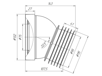 Труба фановая АНИ Пласт W2228 короткая 110 мм 22 градуса