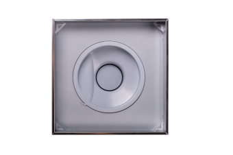 Трап для душа АНИ Пласт THQ5612 DN50 горизонтальный регулируемый с сухим затвором и решёткой из нержавеющей стали 150х150 мм