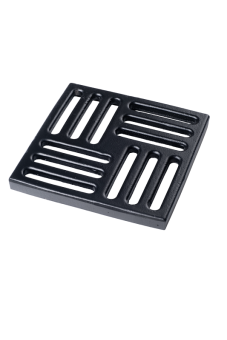 Трап для душа АНИ Пласт TQ1616 DN110 горизонтальный регулируемый с сухим затвором и решёткой из чугуна 150х150 мм