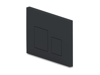 Клавиша смыва для скрытой инсталляции унитаза, АНИ Пласт, квадратная, черная матовая, WP1633