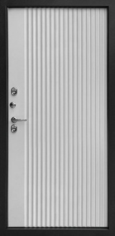 Дверь входная уличная Страж T1 Термо, цвет Букле Графит, панель - 3k yodoors-t1 цвет Белоснежная мягкая шагрень