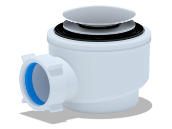 Сифон для душевого поддона АНИ Пласт E410CLG 1 1/2 дюйма 50/60 мм хром клик-клак грибок