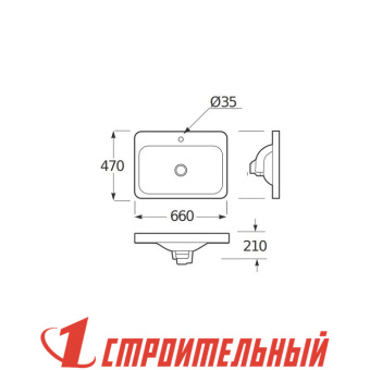 Раковина Armani/Roca Baia 3270C6000