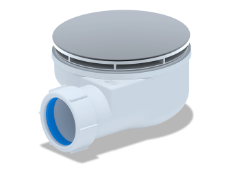 Сифон для душевого поддона АНИ Пласт E350VAL 1 1/2 дюйма 90 мм высота 53 мм вальцовка