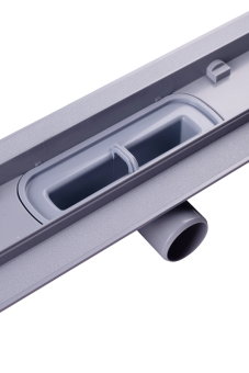 Трап линейный пластиковый АНИ Пласт TL1085 выпуск 40 мм решётка МОЛ под плитку 850 мм