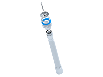 Сифон для мойки АНИ Пласт G215 1 1/4 дюйма 50 мм гофрированный 520-1350 мм