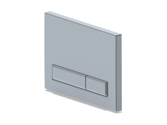 Клавиша смыва для скрытой инсталляции унитаза, АНИ Пласт, прямоугольная, матовый хром, WP1411