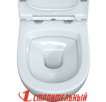 Унитаз BERGES подвесной OKUS 48 см, сиденье дюропласт Toma Slim SO, микролифт, быстросъём