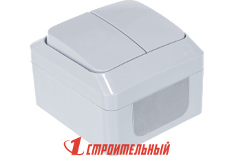 Выключатель 2-кл. ОП Этюд 10А IP44 10AX сер. SE BA10-042C