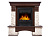 Портал Firelight Pietra Classic камень белый, шпон темный дуб