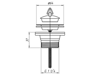 Выпуск АНИ Пласт M205 1 1/4 дюйма с нержавеющей сеткой и пробкой