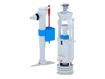 Набор с боковой подводкой АНИ Пласт WC8030C 3/8 дюйма с пластиковым штуцером кнопка хром