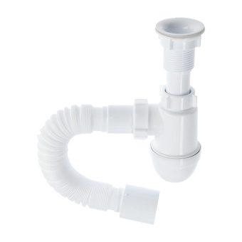 Сифон для мойки АНИ Пласт Варяг C5010 1 1/4 дюйма 40 мм с гибкой трубой 40х50 мм