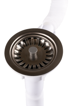 Cифон гофрированный для мойки АНИ Пласт 3 1/2 дюйма с гибким переливом и отводом для стиральной машины A1042SPG