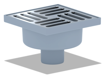 Трап для душа АНИ Пласт TQ5212 DN50 нерегулируемый с сухим затвором и решёткой из нержавеющей стали 150х150 мм