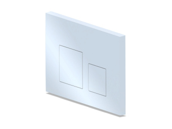 Клавиша смыва для скрытой инсталляции унитаза, АНИ Пласт, квадратная, глянцевая белая, WPG1600G