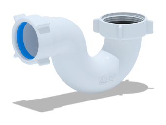 Сифон для ванны АНИ Пласт E100 1 1/2 дюйма 40 мм прямоточный без выпуска