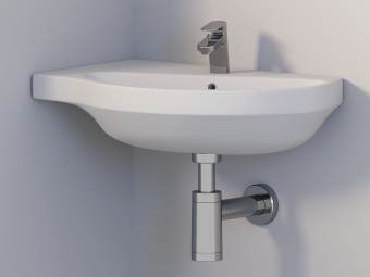 Сифон бутылочный АНИ Плас, с переходной трубкой D40, хромированный корпус, BRB1004C