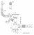 Сифон для мойки АНИ Пласт Грот A1042SA15 3 1/2 дюйма 40 мм с гибким переливом и отводом для стиральной машины