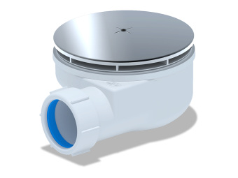 Сифон для душевого поддона АНИ Пласт E350C 1 1/2 дюйма 90 мм высота 53 мм хром