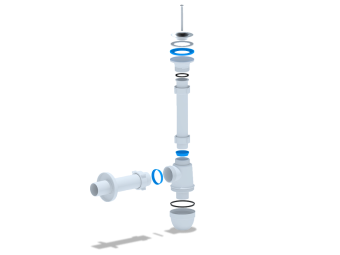 Сифон для раковины АНИ Пласт C1004 1 1/4 дюйма 40 мм с прямой трубой 40 мм