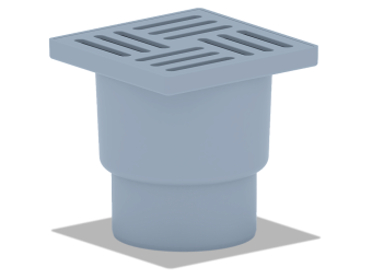 Трап для душа АНИ Пласт TA1210 вертикальный нерегулируемый с выпуском 110 мм и пластиковой решеткой 150х150 мм