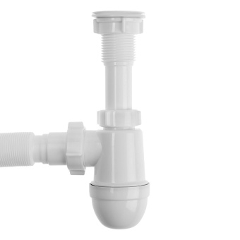 Сифон для мойки АНИ Пласт Варяг C5015 1 1/4 дюйма 40 мм с гибкой трубой 40х40/50 мм
