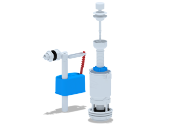 Набор с боковой подводкой АНИ Пласт WC4050 1/2 дюйма с пластиковым штуцером эконом шток белый