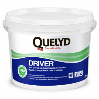 Клей для стеклообоев и флизелиновых обоев Quelyd Driver 9 кг