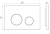 Клавиша смыва для скрытой инсталляции унитаза, АНИ Пласт, круглая, матовая белая, WP1300