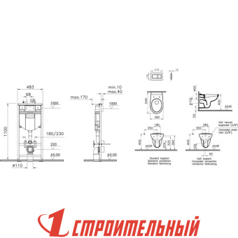 КОМПЛЕКТ: FIT инсталляция,унитаз,сиденье DP (NORM-VitrA) 