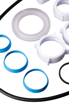 Перелив полуавтомат с плоским сифоном АНИ Пласт EM701 580 мм с гибкой трубой 40х50 мм