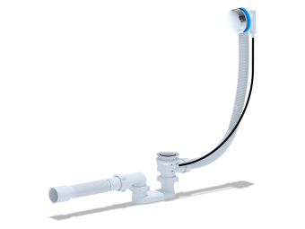 Перелив полуавтомат с плоским сифоном АНИ Пласт EM602 780 мм с гибкой трубой 375х40х50 мм